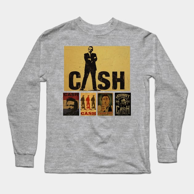 johnnny cashhh Long Sleeve T-Shirt by The Skull Reserve Design.Official